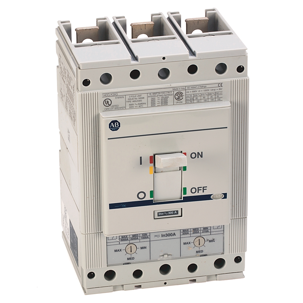 Product image for MCCB K-frame thermal-magnetic trip 3P 35kA 300AMP
