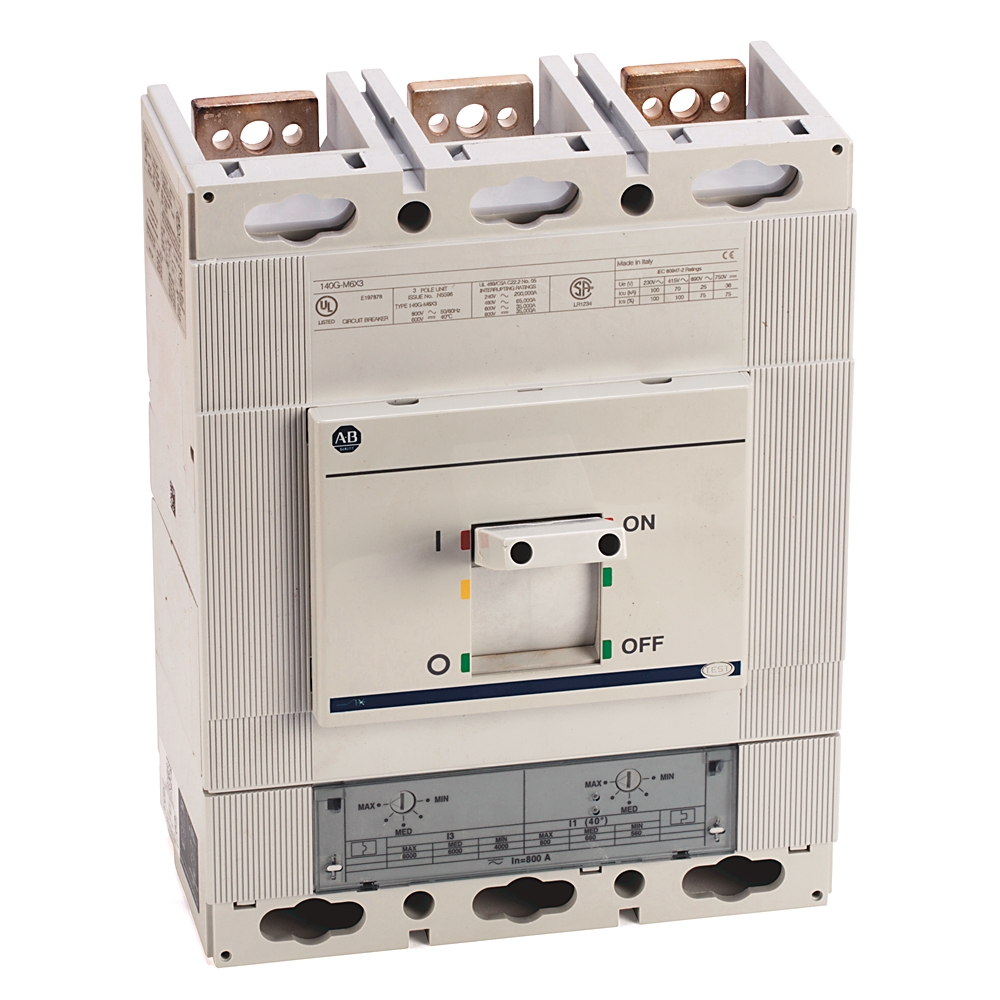 Product image for MCCB M-frame thermal-magnetic trip 3P 65kA 800AMP