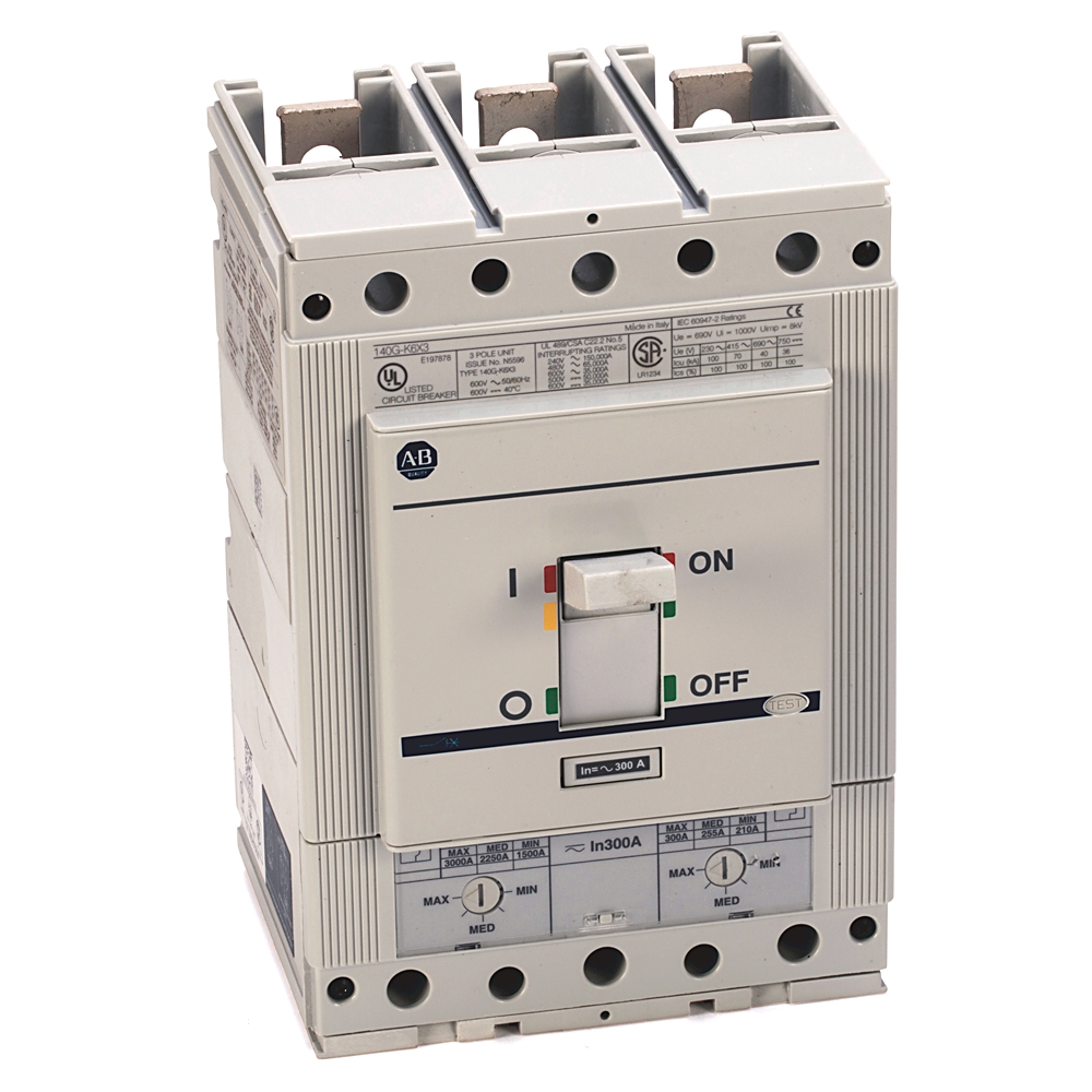 Product image for MCCB K-frame thermal-magnetic trip 3P 65kA 300AMP