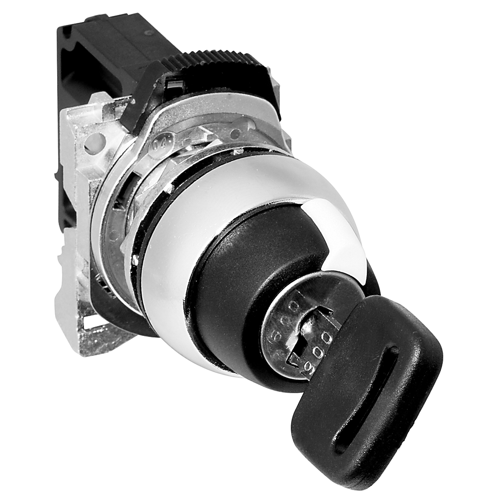 Product image for Switch selector 2-position 2NO-3NC left maintained key code-455