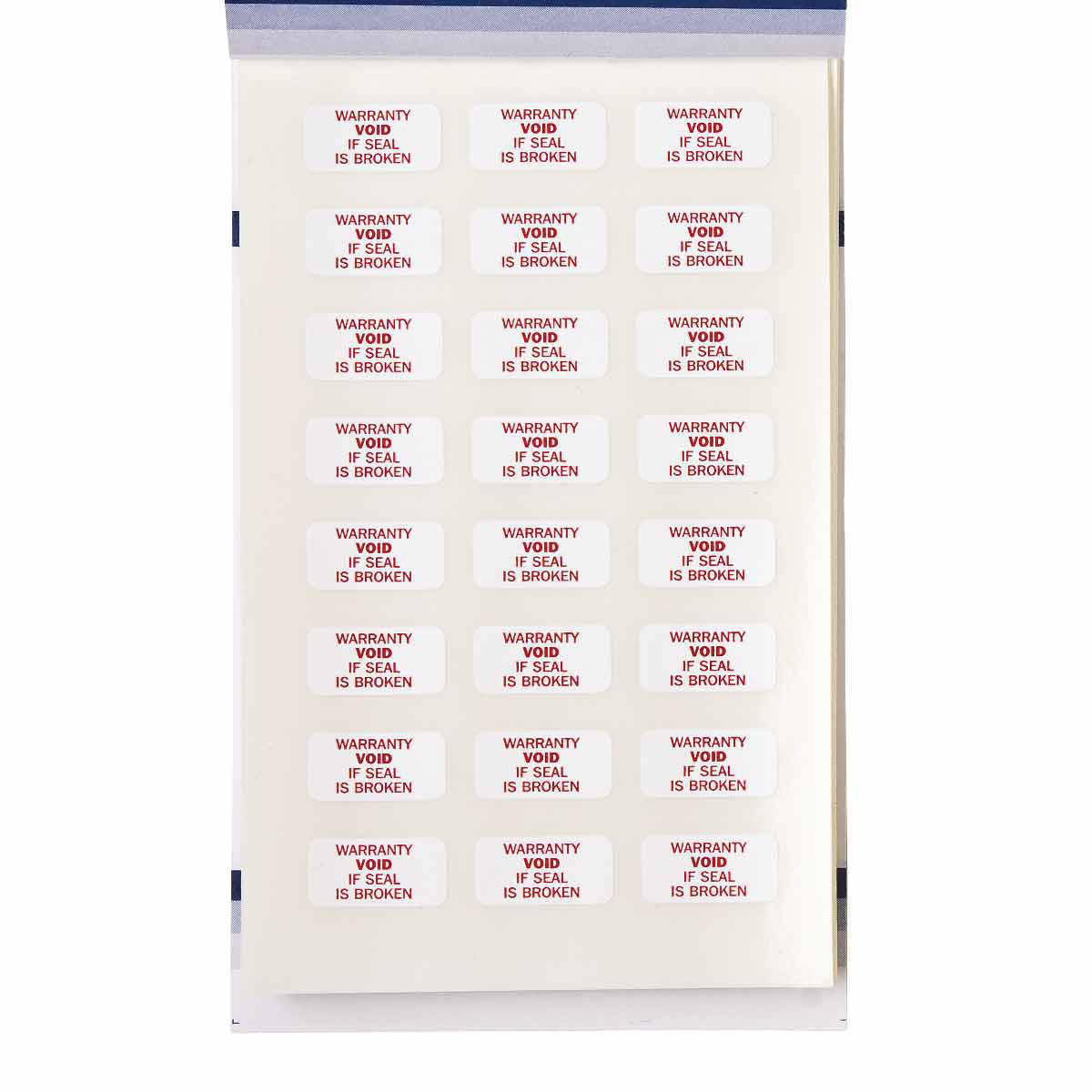 Product image for WARRANTY VOID IF SEAL IS BROKEN Labels, 0.375" H x 0.75" W, Red on White