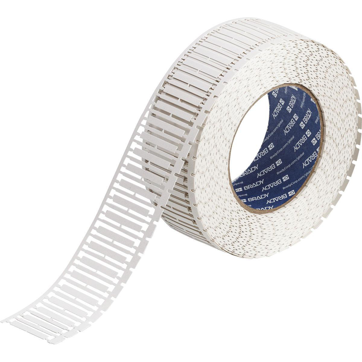 Product image for DuraSleeve Series Polypropylene Wire Marker Inserts and Carriers, REPAIRED BY INITIALS: DATE: Write-on Inspection Labels, 0.163" H x 1.181" W, Roll of 2500 Labels, White