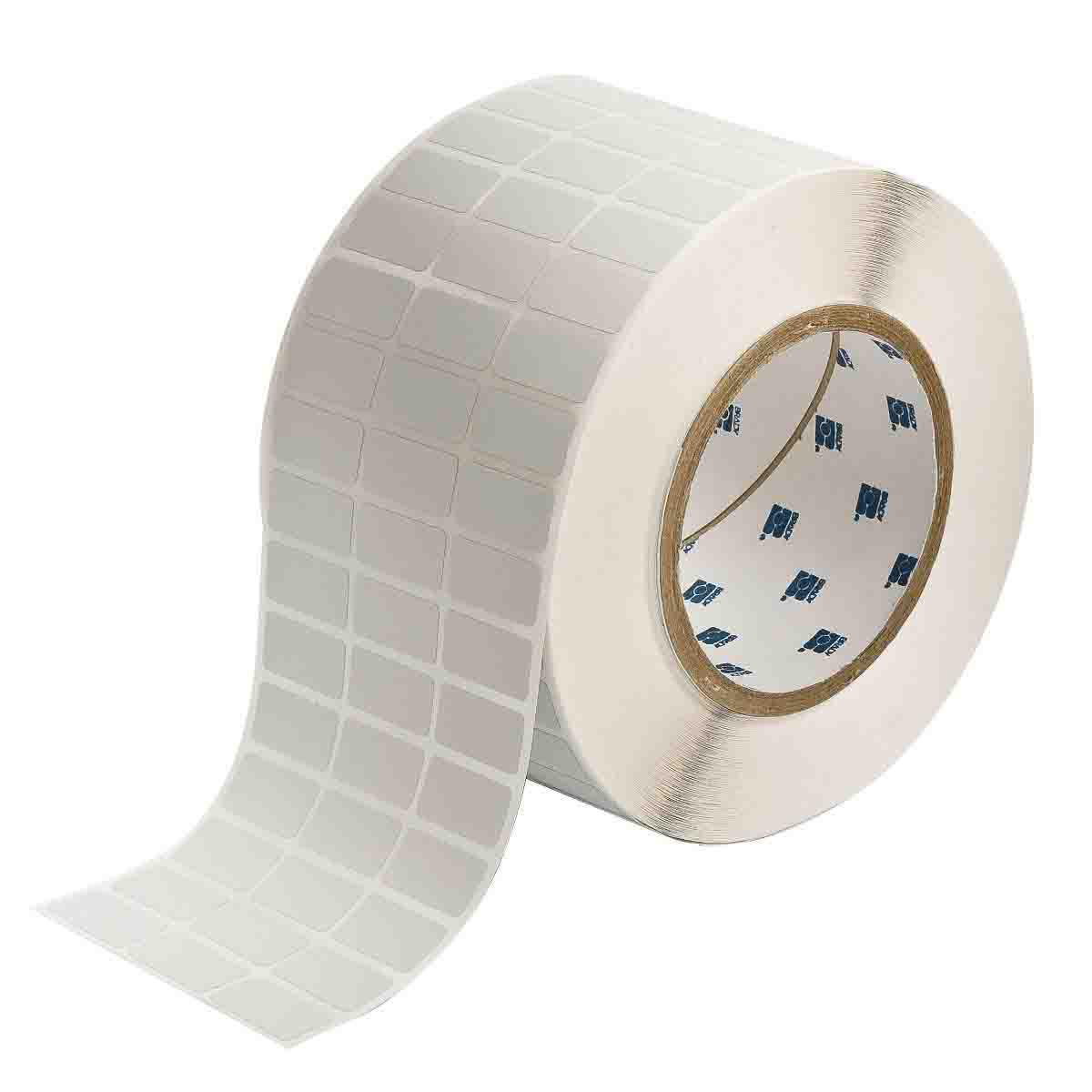 Product image for MetaLabel Metallized Polyester Labels, 0.5" H x 1" W, Roll of 10000 Labels, Light Gray