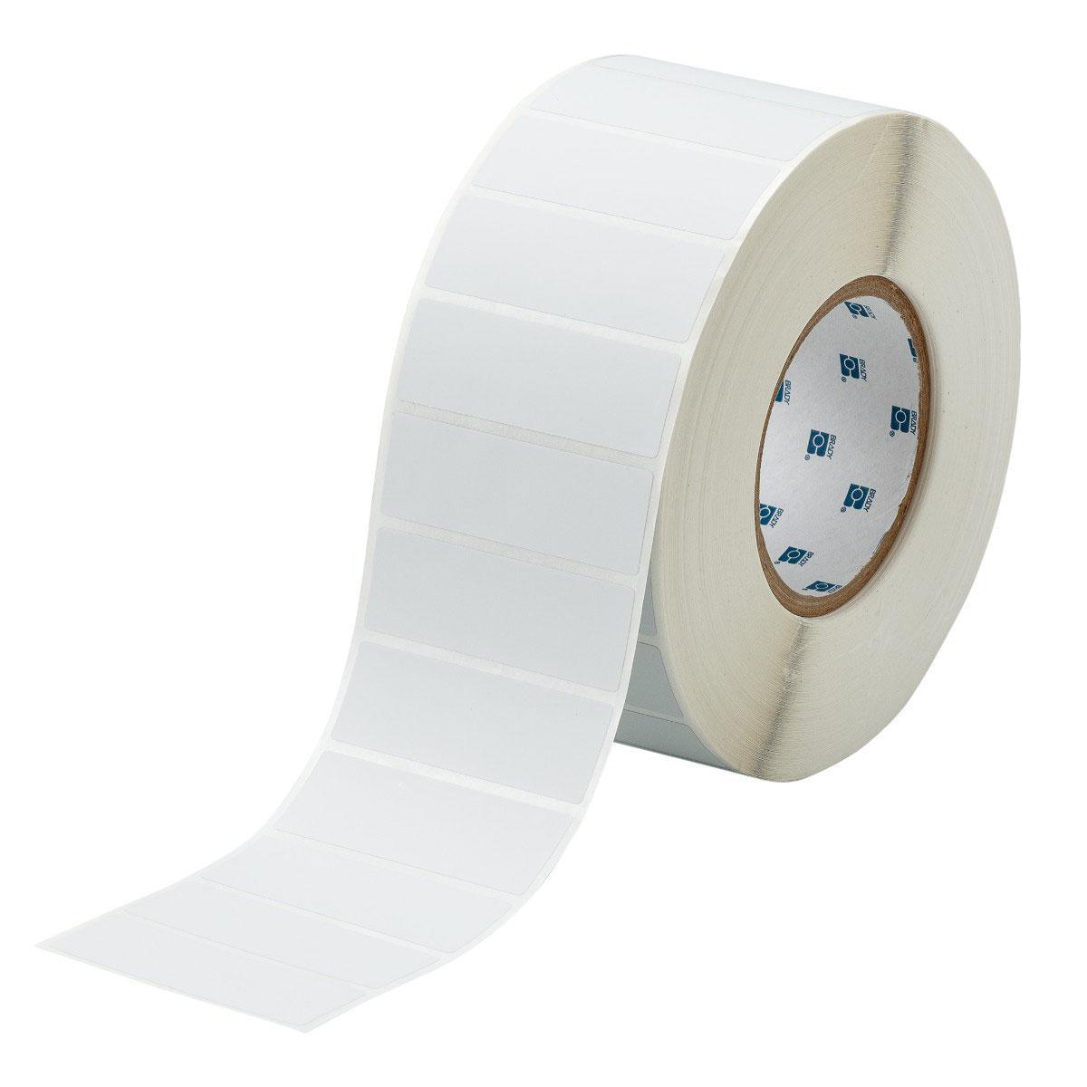 Product image for MetaLabel Metallized Polyester Labels, 1" H x 3" W, Roll of 3000 Labels, Light Gray