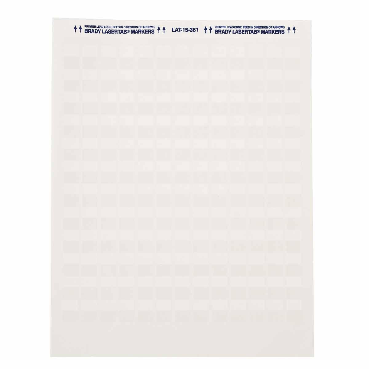 Product image for LaserTab Series Self-Laminating Polyester Labels, Pack of 16 Sheets