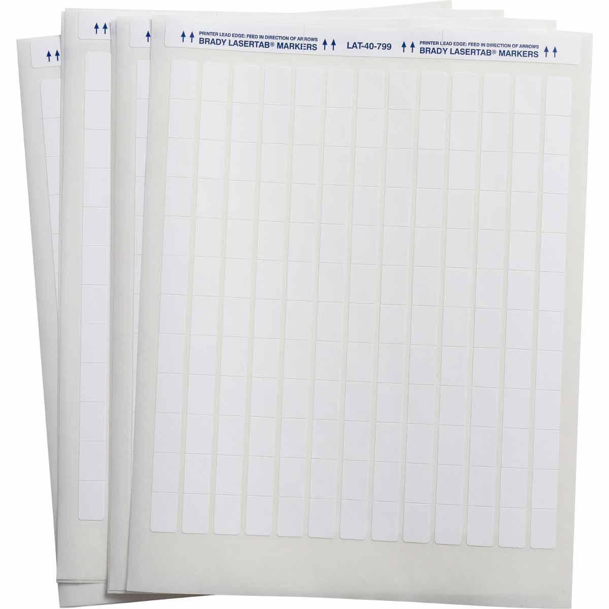 Product image for LaserTab Series Polyamide Coated Nylon Cloth Labels, 0.75" H x 0.5" W x 0.24" Dia, Pack of 7 Sheets
