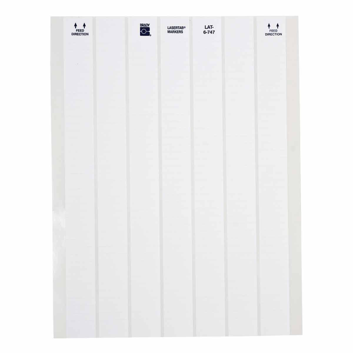 Product image for LaserTab Polyester Labels, 0.25" H x 1" W, Pack of 38 Sheets