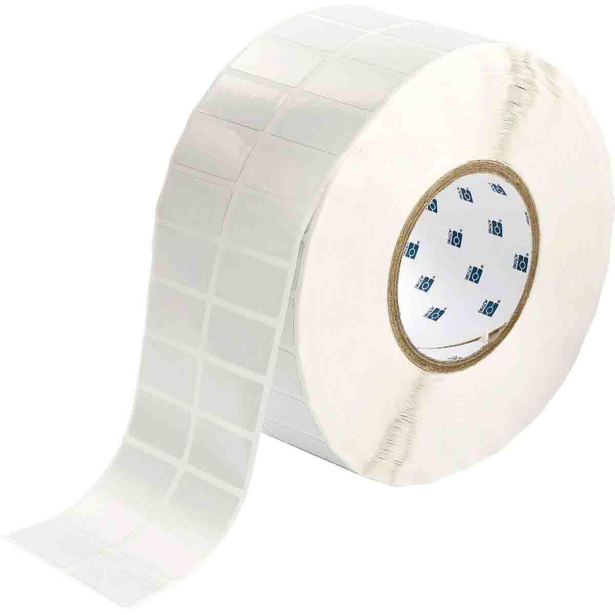 Product image for Workhorse Glossy Polyester Labels, 0.75" H x 1.5" W, Roll of 10000 Labels, White