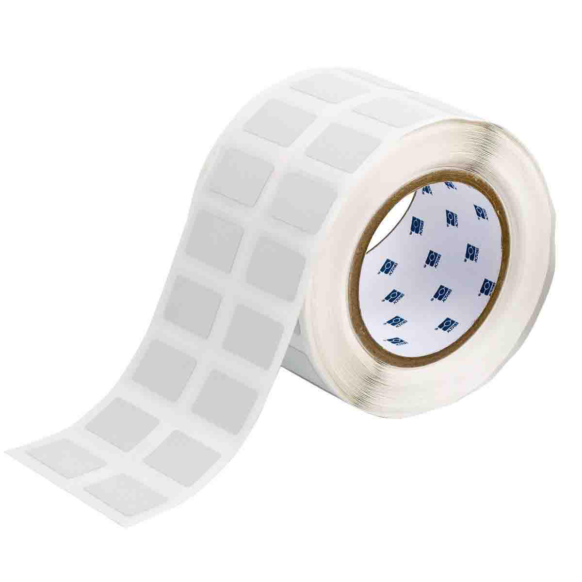 Product image for MetaLabel Metallized Polyester Labels with Overlaminate, 0.75" H x 1.25" W, Roll of 2000 Labels, Silver