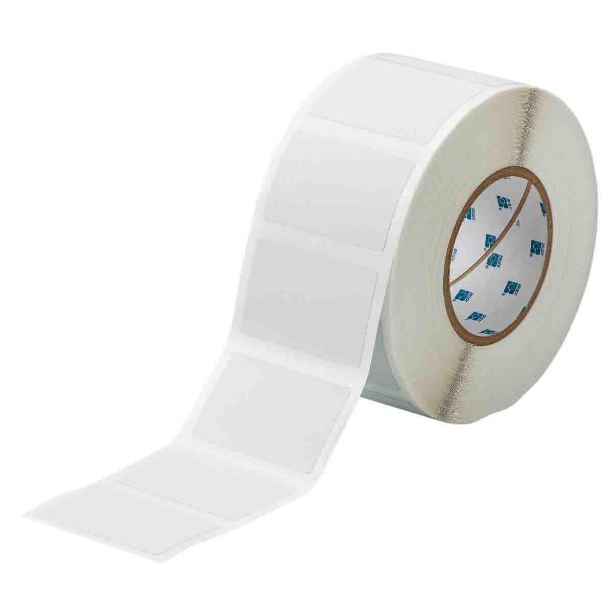 Product image for MetaLabel Metallized Polyester Labels with Overlaminate, 1.75" H x 2.75" W, Roll of 1000 Labels, Light Gray