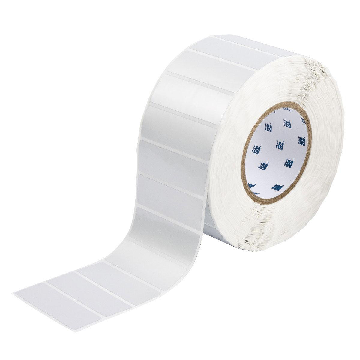Product image for MetaLabel Gloss Metallized Polyester Labels, 1" H x 3" W, Roll of 3000 Labels, Silver