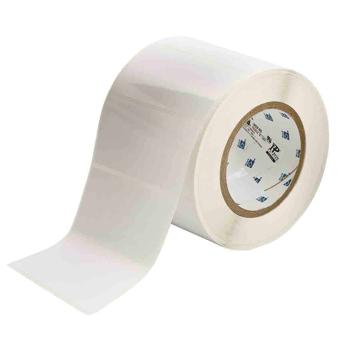 Product image for Workhorse Glossy Polyester Labels, 2" H x 4" W, Roll of 1000 Labels, White