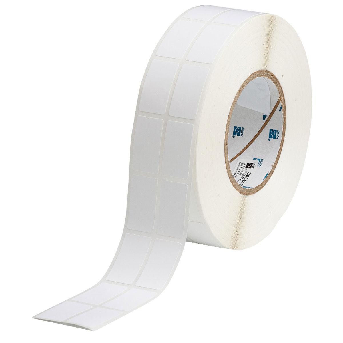 Product image for Nylon Cloth Labels, 1.437" H x 0.8" W, Roll of 3000 Labels, White