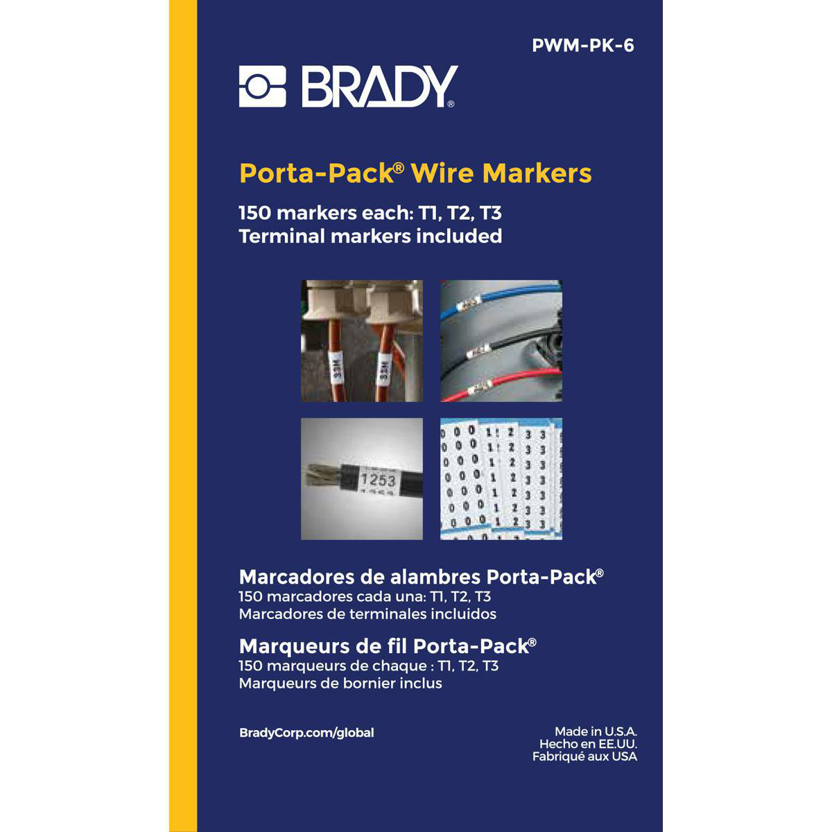 Product image for Marker wire book legend-T1/T2/T3 vinyl cloth 10pk