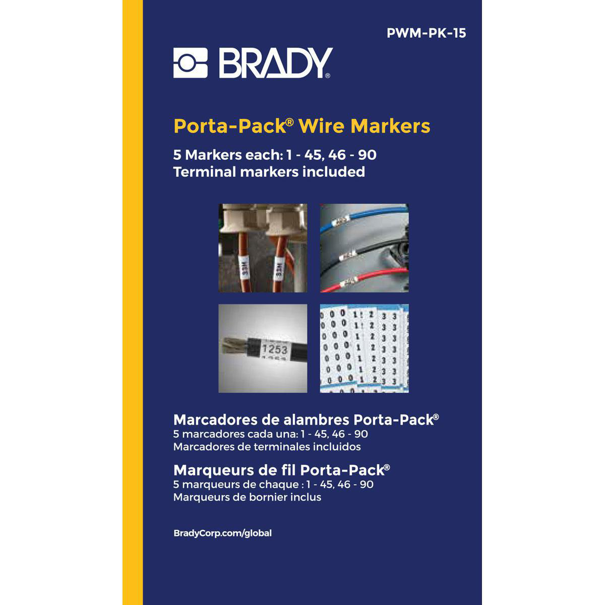 Product image for Marker wire book legend-1-45/46-90 vinyl cloth 10pk