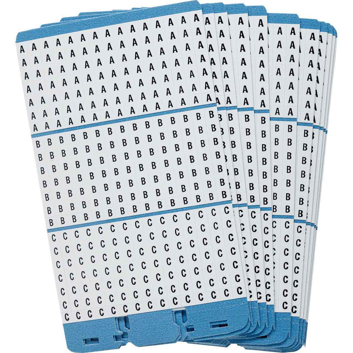 Product image for Porta-Pack® Wire Marker Book Refill - Repositionable Vinyl Cloth, Legend A, B, C