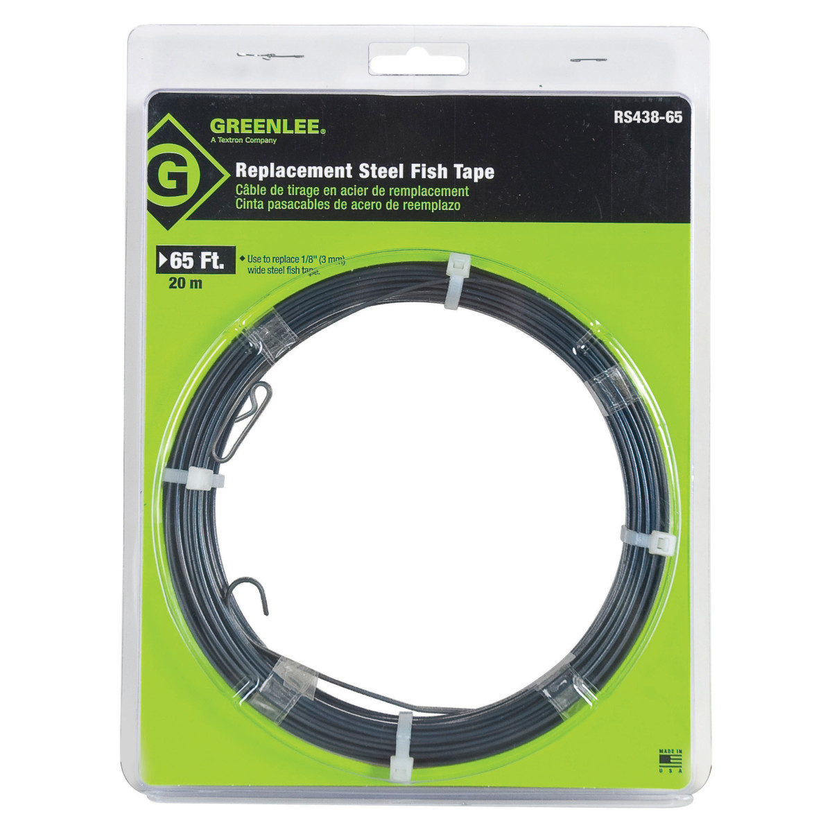 Product image for Fish tape MAGNUMPRO replacement steel 65'