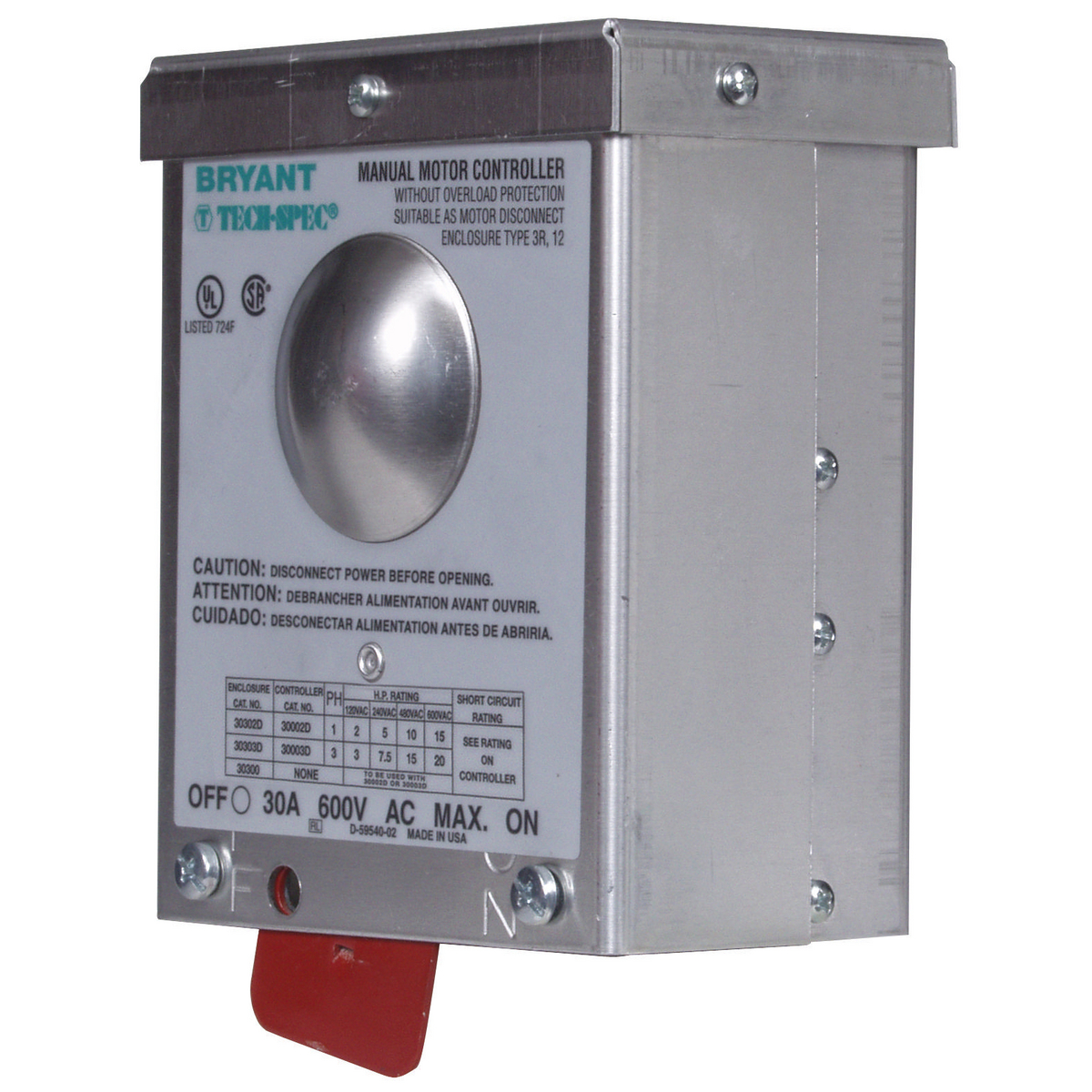 Product image for 30A 600V 3P DISC SWW/NEMA 3R