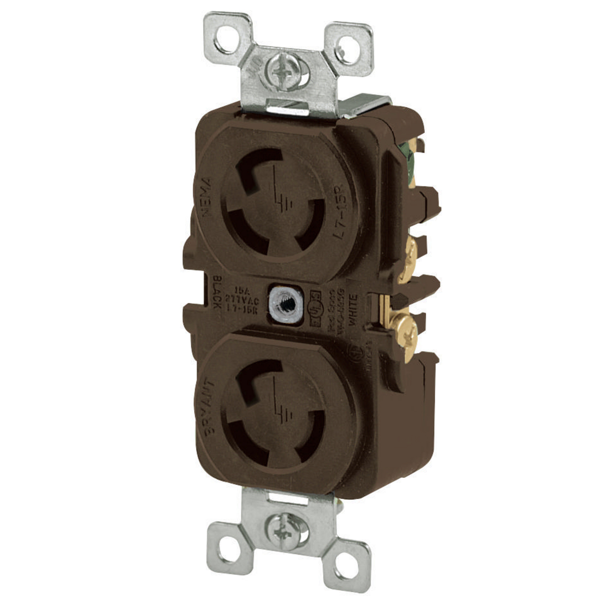 Product image for LKG DUP RCPT, 15A 125V, L5-15R, BR