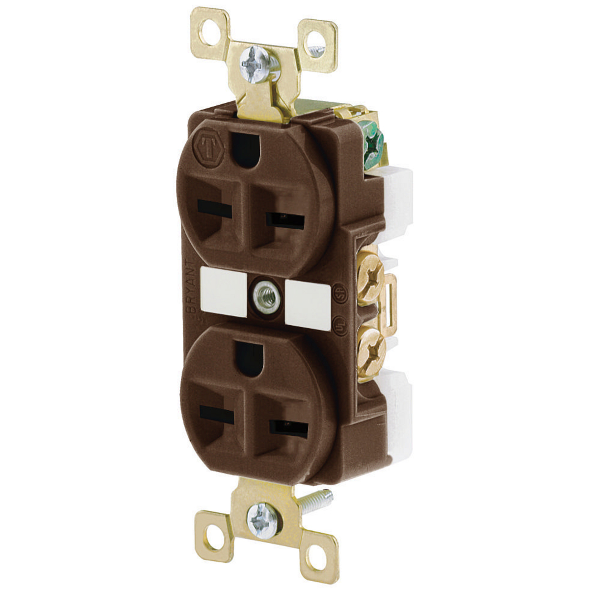 Product image for DUP RCPT, IND GRD, 15A 250V, 6-15R, BR