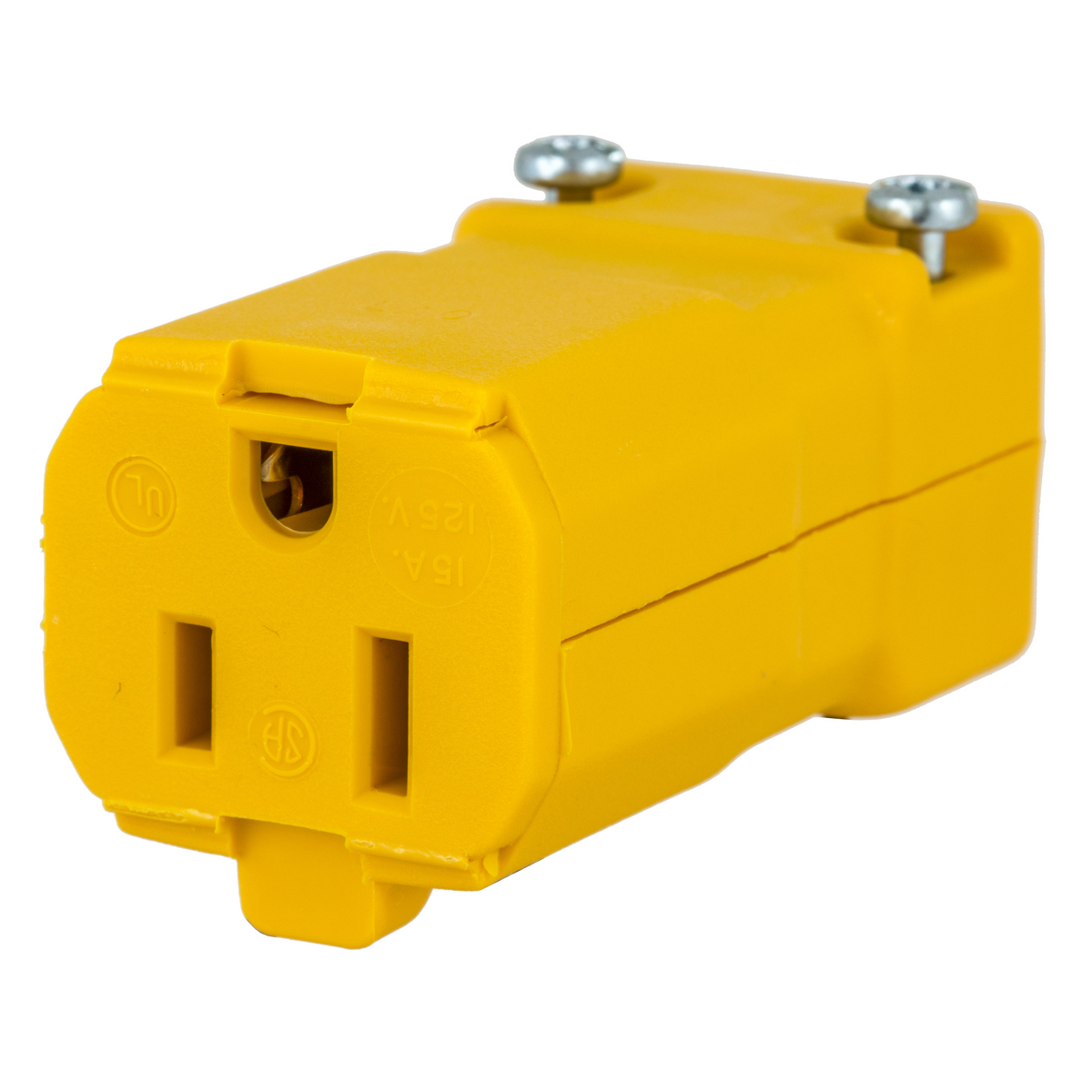 Product image for VALISE CONN, 15A 125V, 5-15R, YL