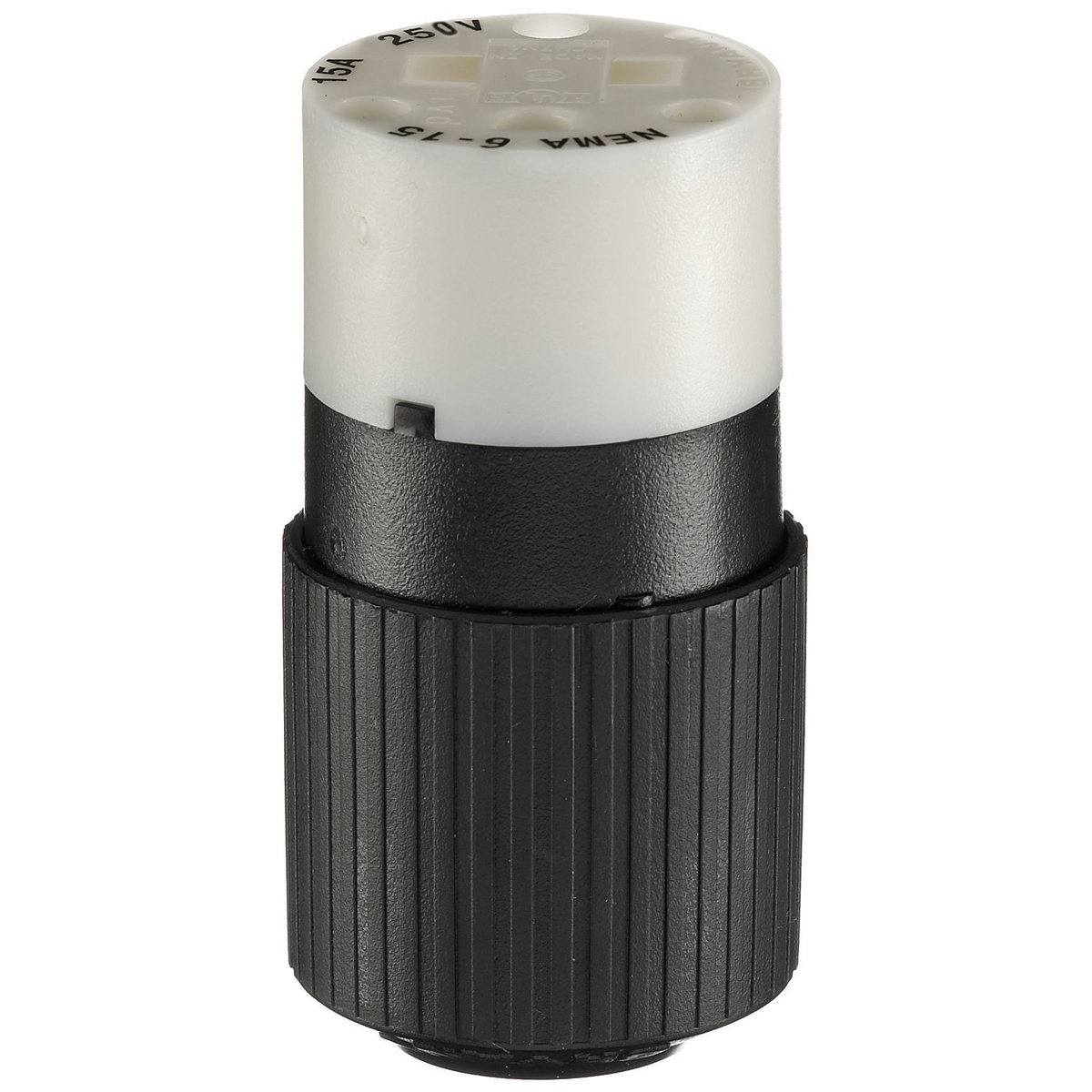 Product image for CONN, IND GRD, 15A 250V, 6-15R, B/W