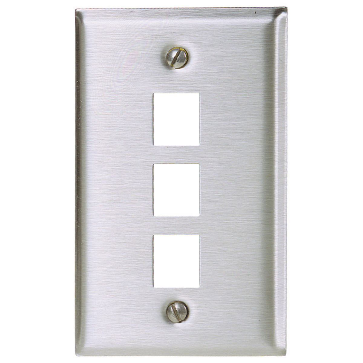 Product image for Plate stainless steel single gang 3 port