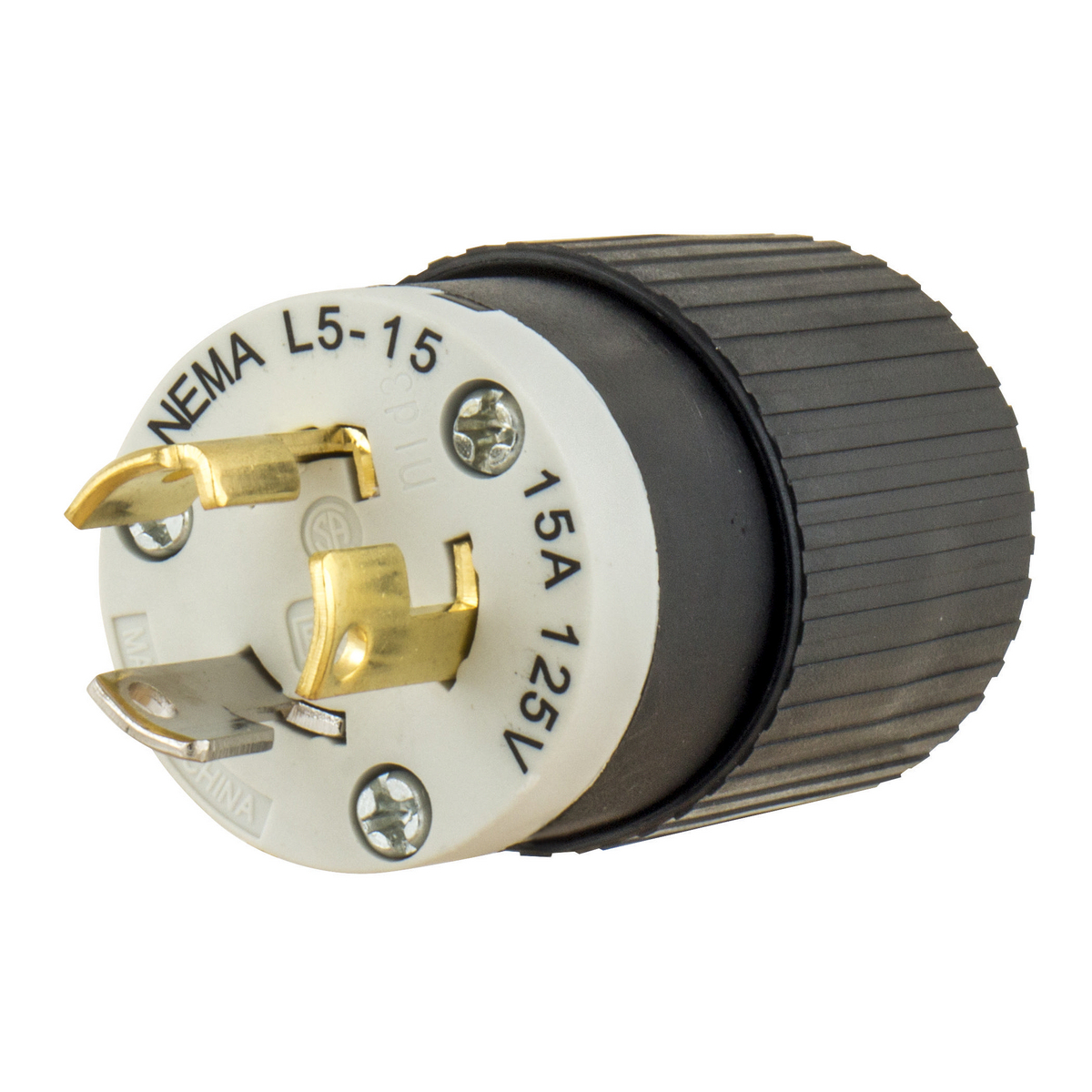 Product image for LKG PLUG, 15A 125V, L5-15P, B/W