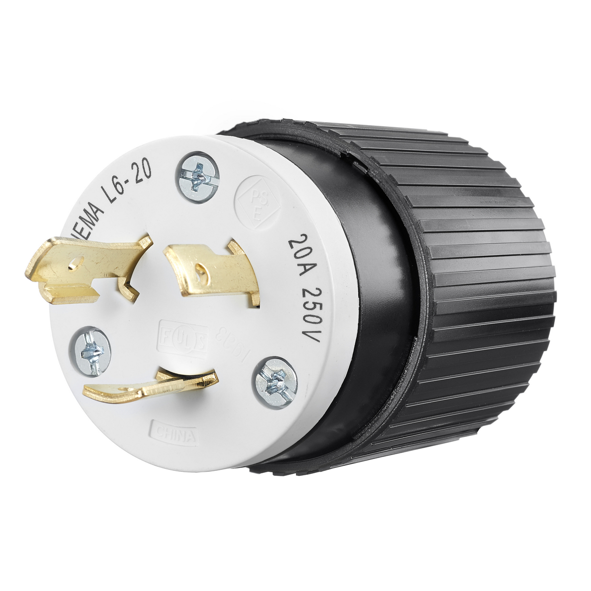 Product image for LKG PLUG, 20A 250V, L6-20P, B/W