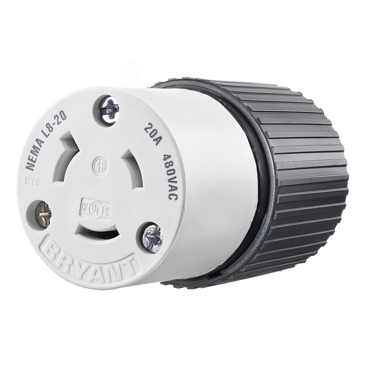 Product image for LKG CONN, 20A 480V, L8-20R, B/W
