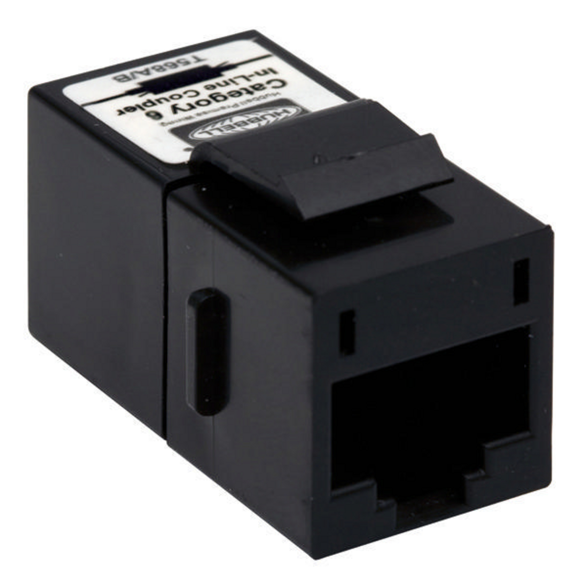 Product image for SNAP-FIT, INLINE COUPLER,SLIM,CAT6,BK