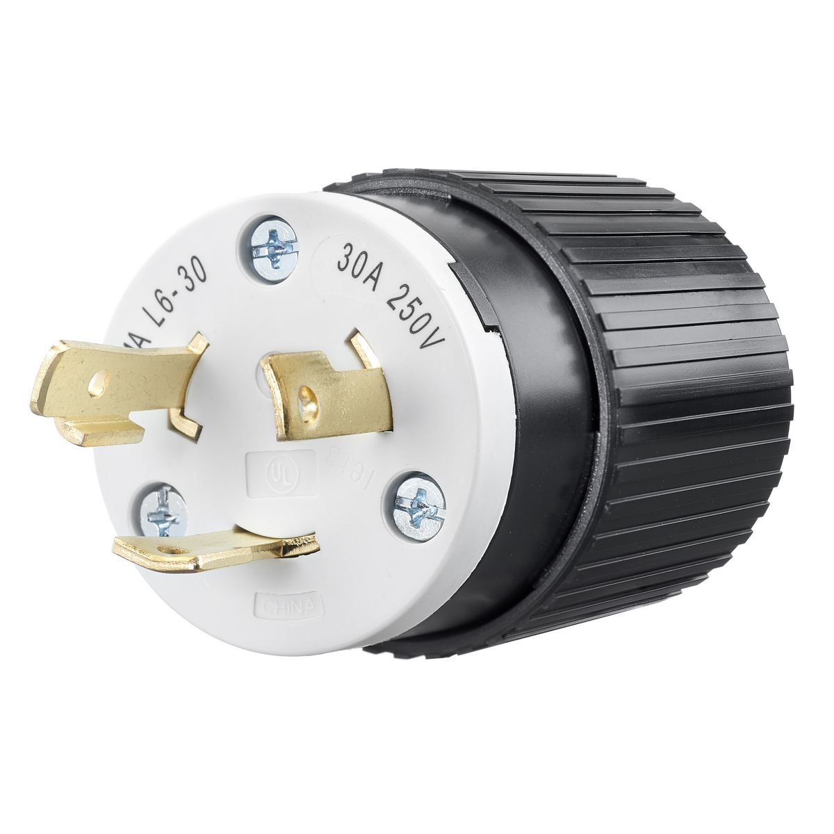 Product image for LKG PLUG, 30A 250V, L6-30P, B/W, CN