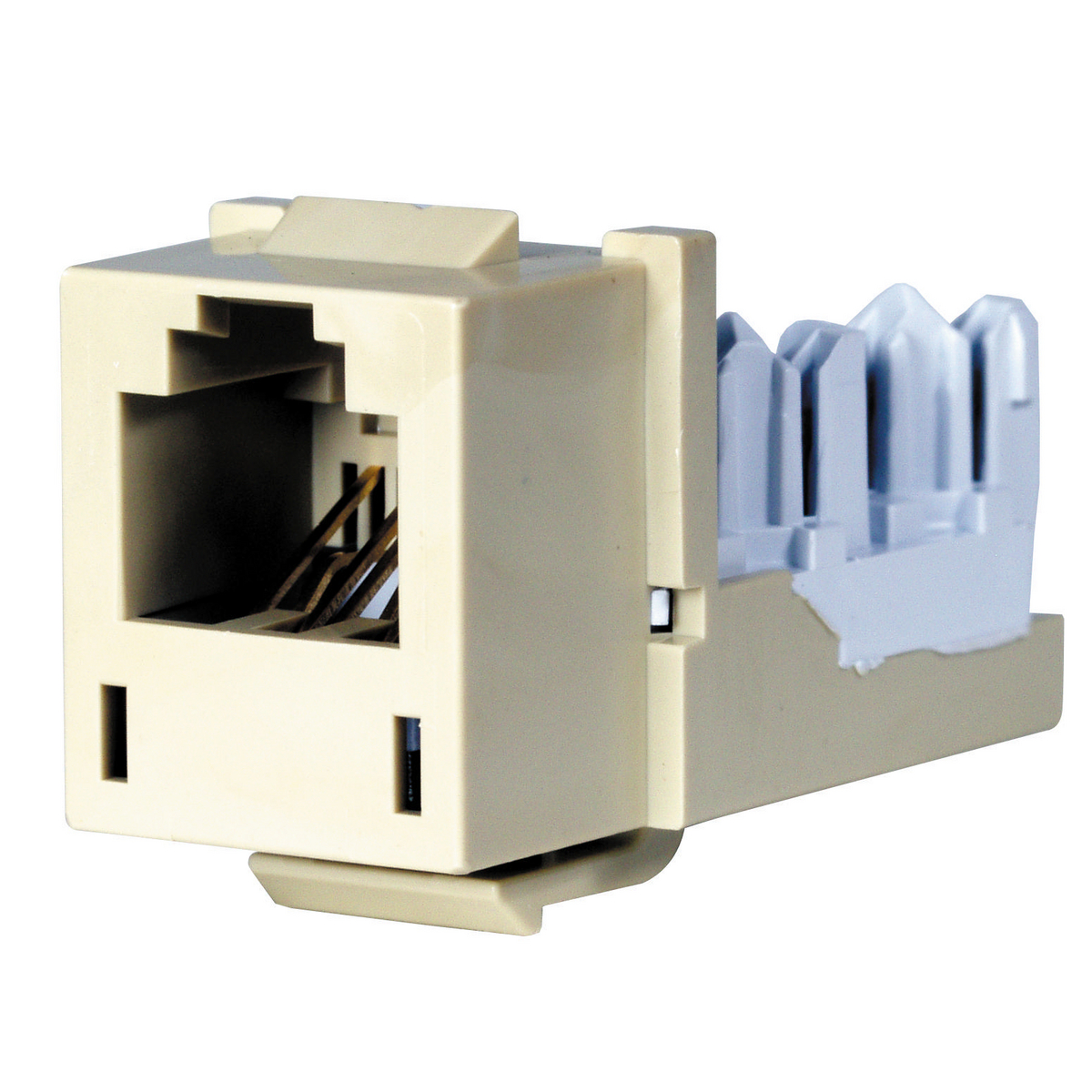 Product image for Telephone/Data, Jack, XCELERATOR, USOC 6-Position, Electric Ivory