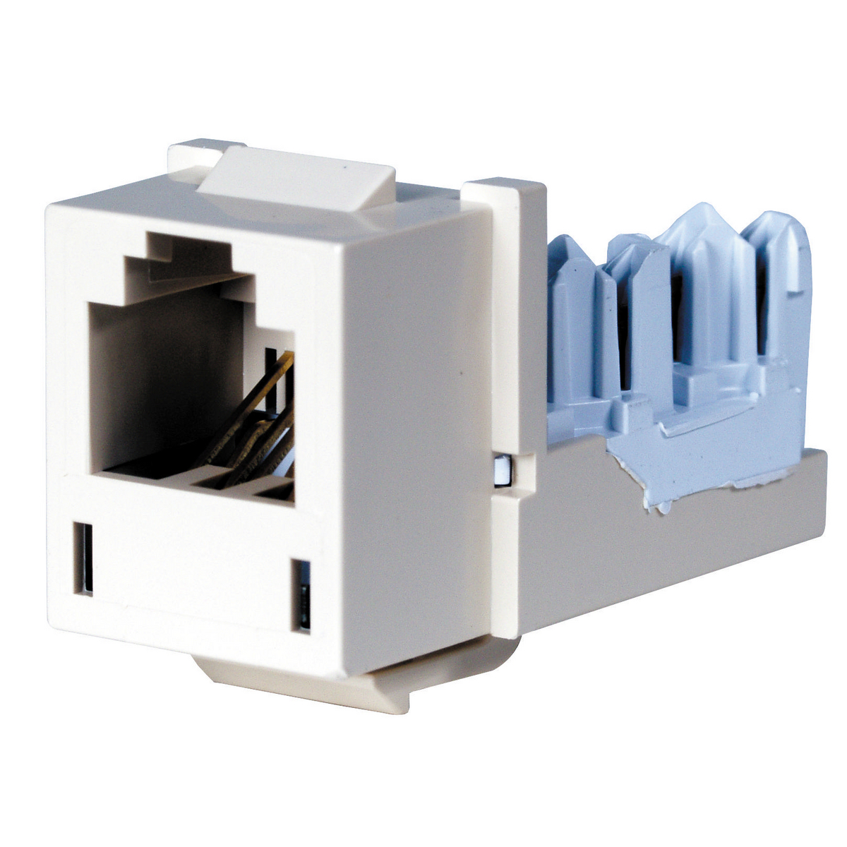 Product image for Jack USOC 6-pos thrmplst office white XCELERATOR