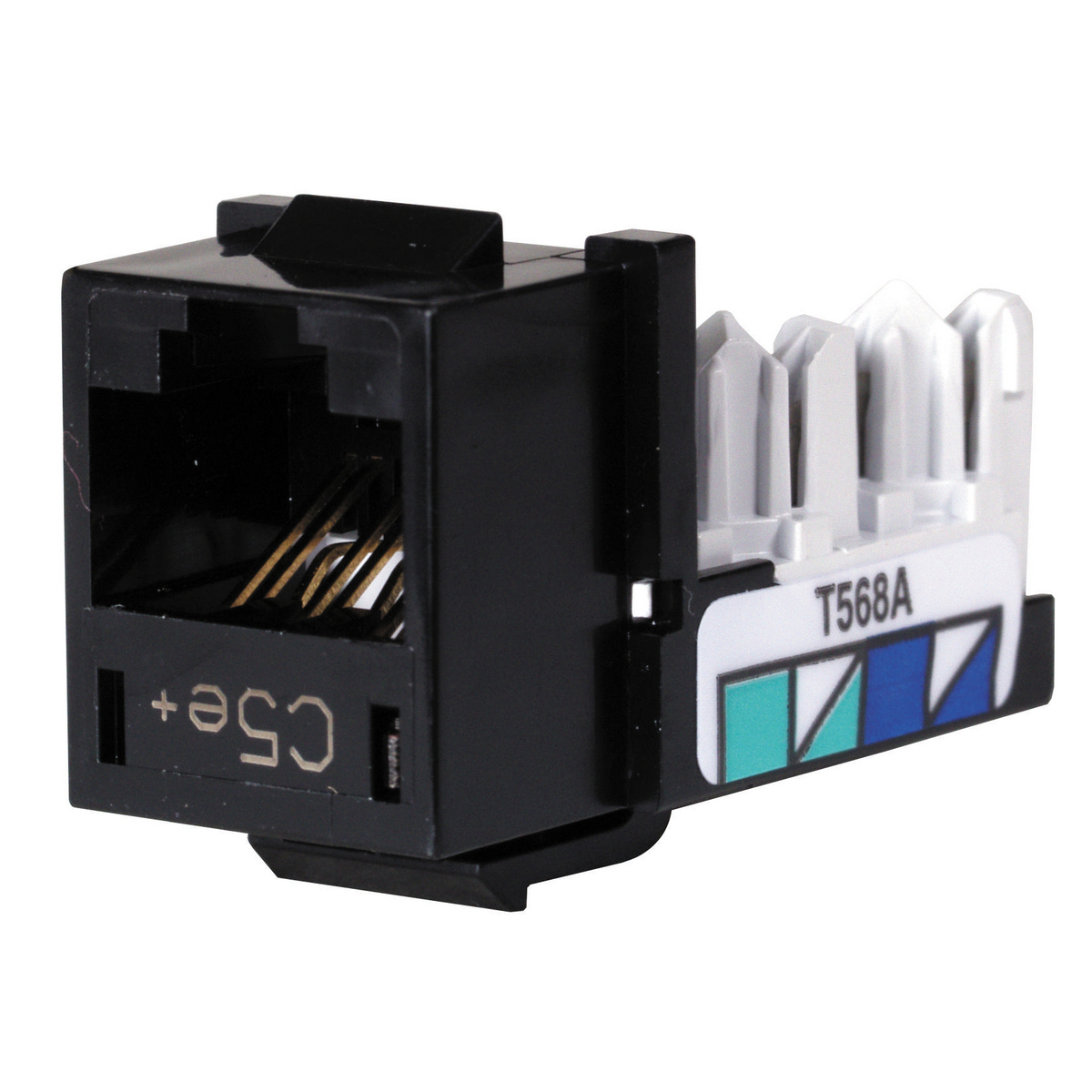 Product image for HUB HXJ5EBK JACK CAT5E BLACK XCELERATOR JACK FOR 190MHZ
