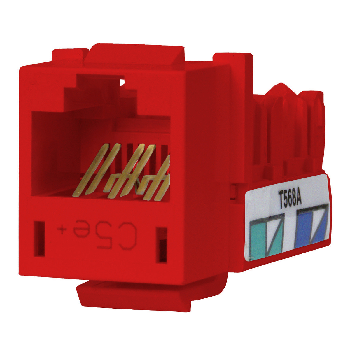 Product image for Jack universal thermoplastic Cat5e red SPEEDGAIN