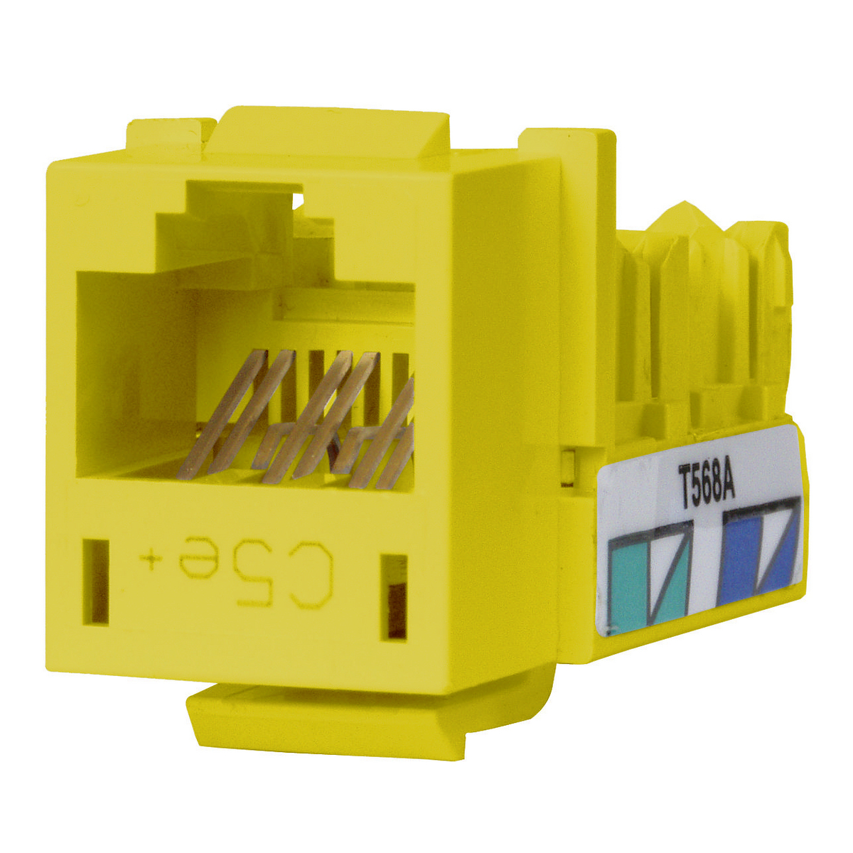 Product image for HUB HXJ5EY JACK HXJ CAT5E 8POS UNI A/B YELLOW TELEPHONE/ DATA