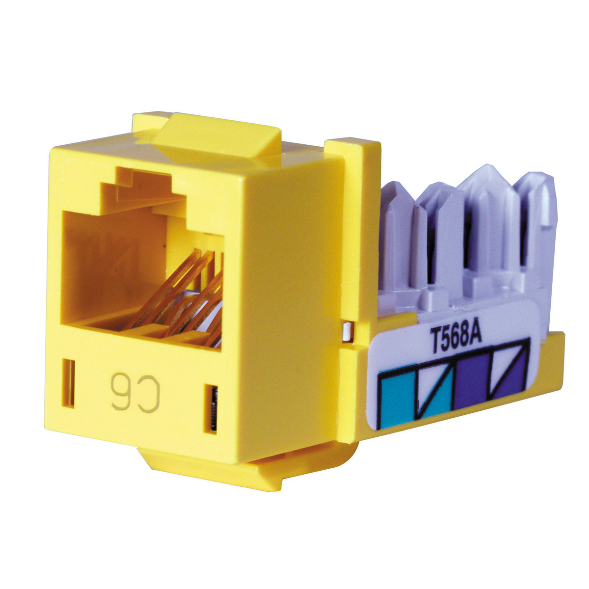 Product image for HUB HXJ6Y JACK HXJ CAT6 8POS UNI YELLOW