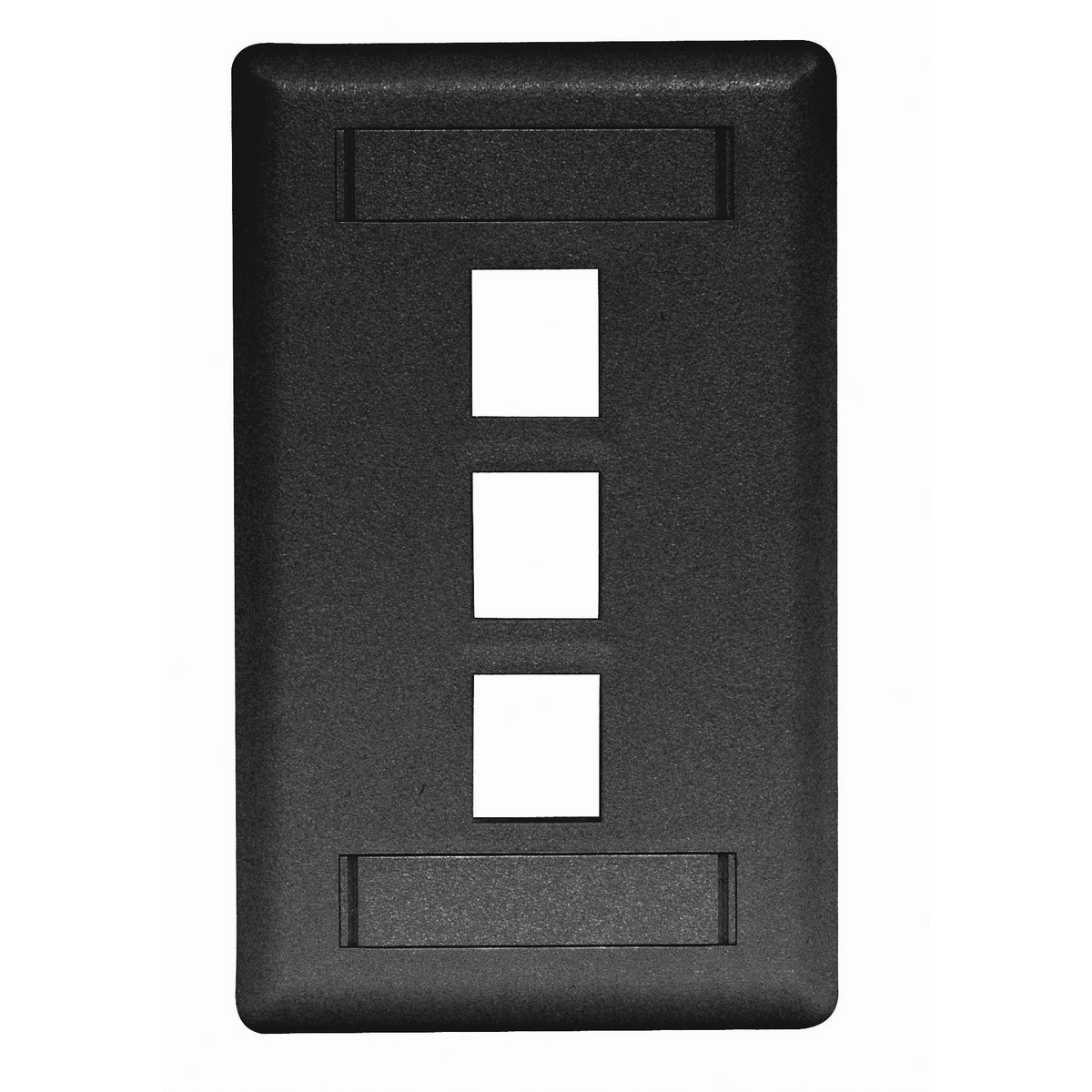 Product image for Face plate rear loading 1G 3port black