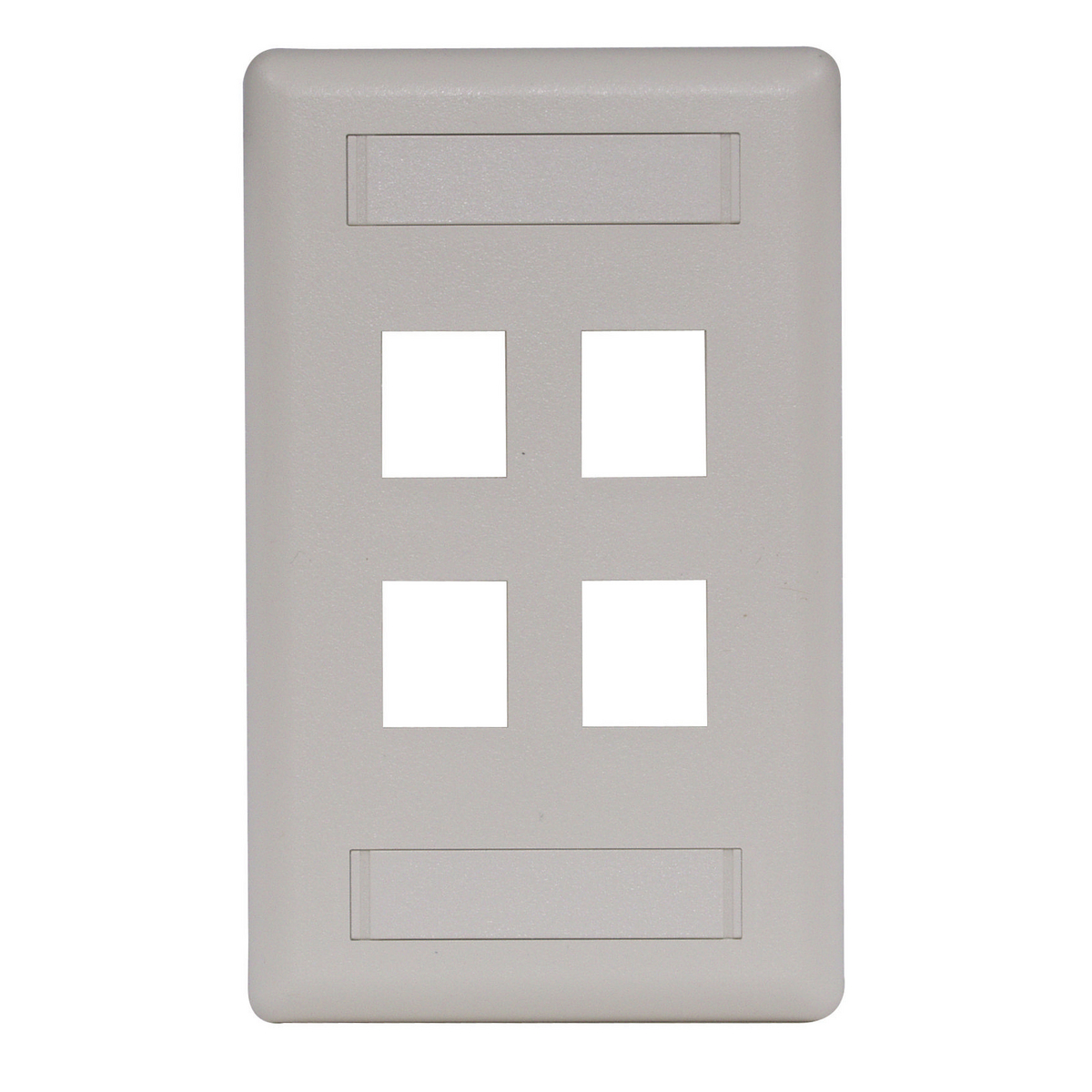 Product image for HUB IFP14OW COVER 1GANG 4PORT FLUSH WHITE