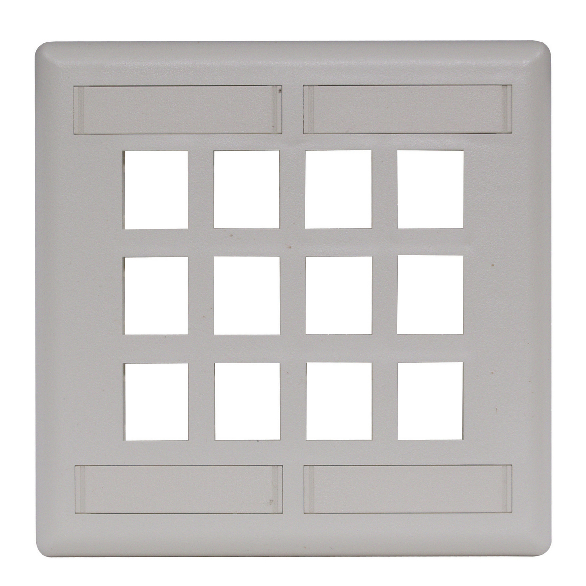 Product image for PLATE, WALL,FLUSH,2-G,12PORT,OW