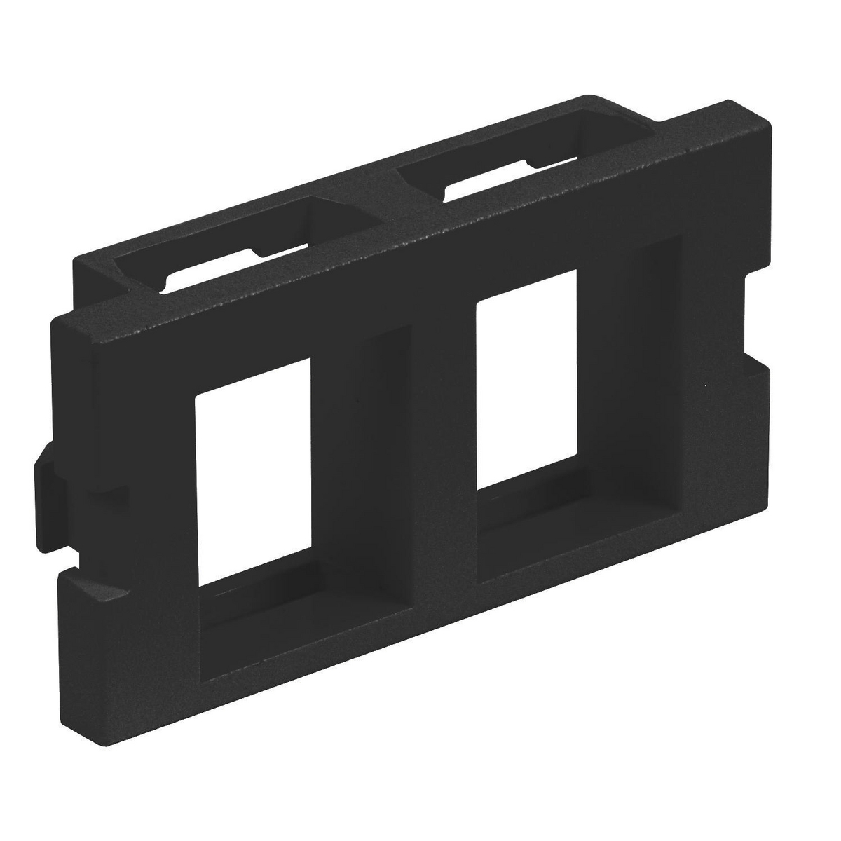 Product image for Module AV unloaded flat 2port black Keystone