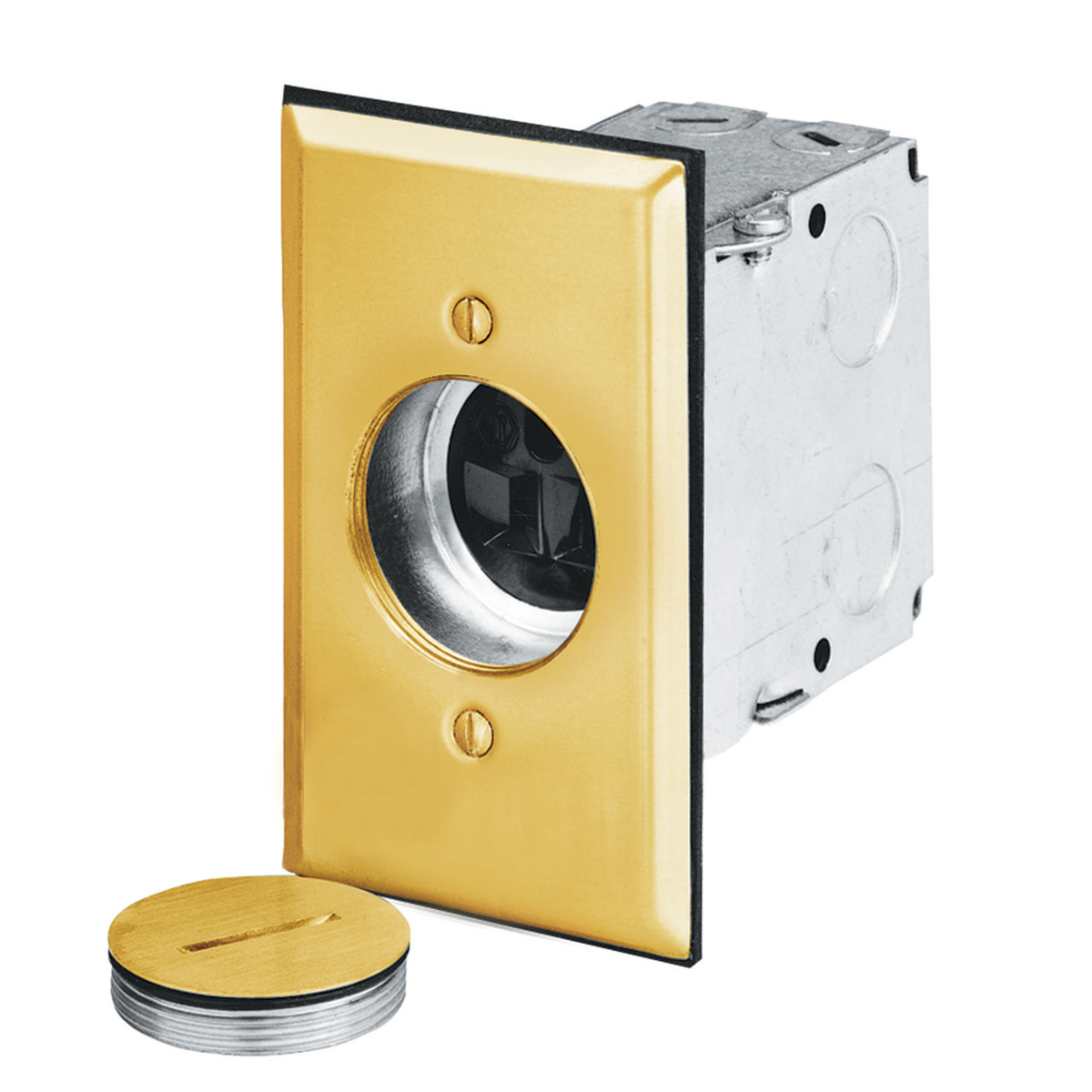 Product image for SINGLE RCPT, FLOOR BOX ASM , 15A 125V