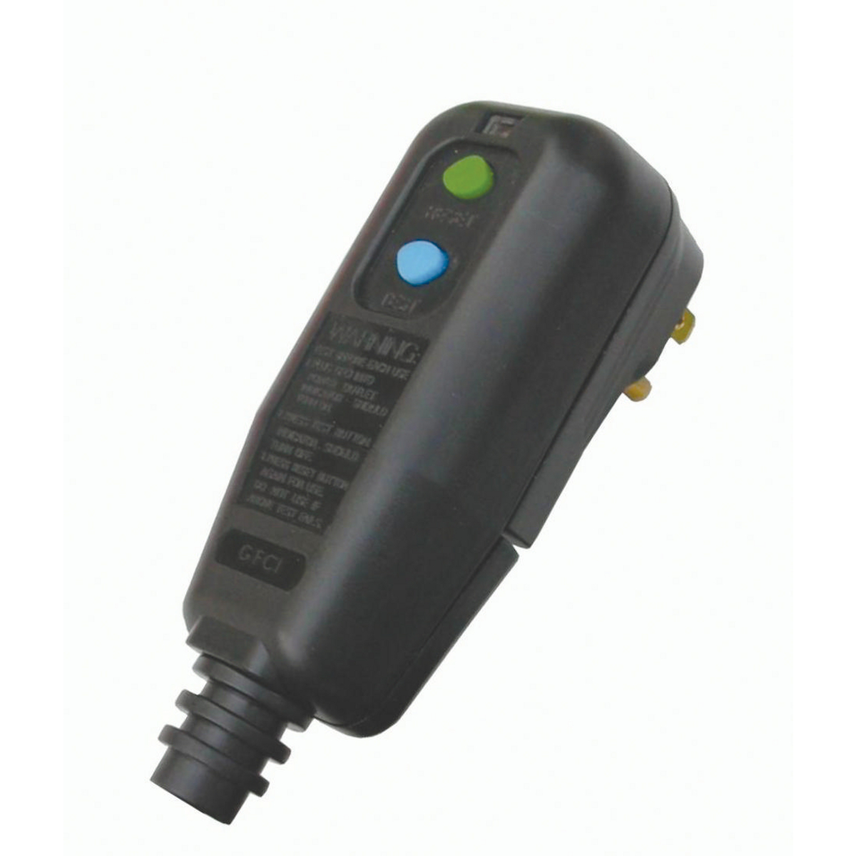Product image for 15A 125V GFCI PLUG AUTO BLACK