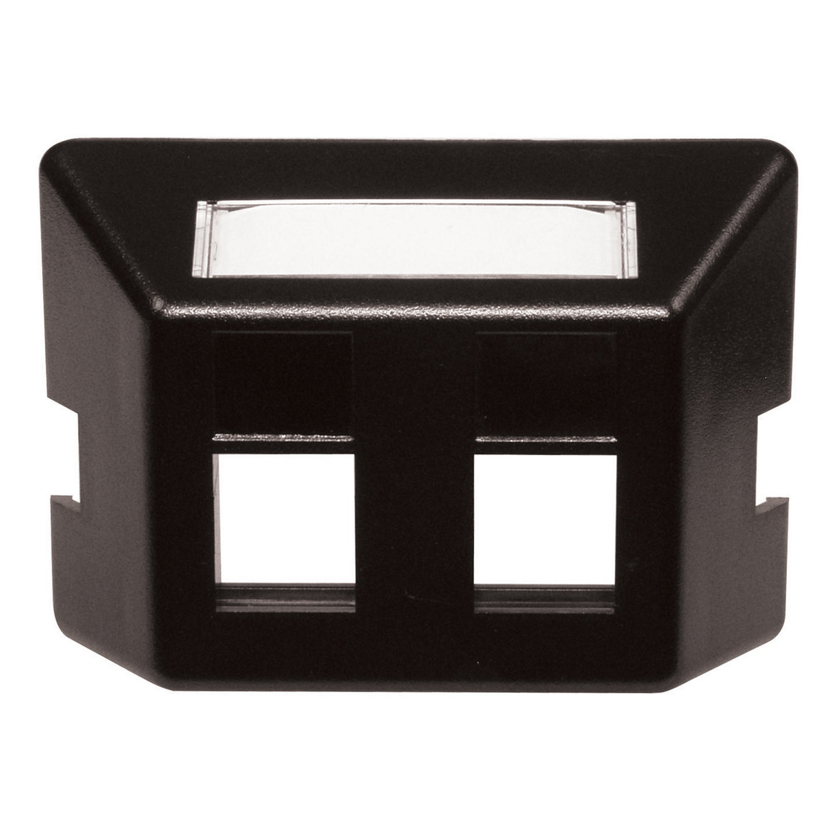 Product image for HUB FP2BK COVER 2PORT FURNITURE STANDARD BLACK WALLPLATE