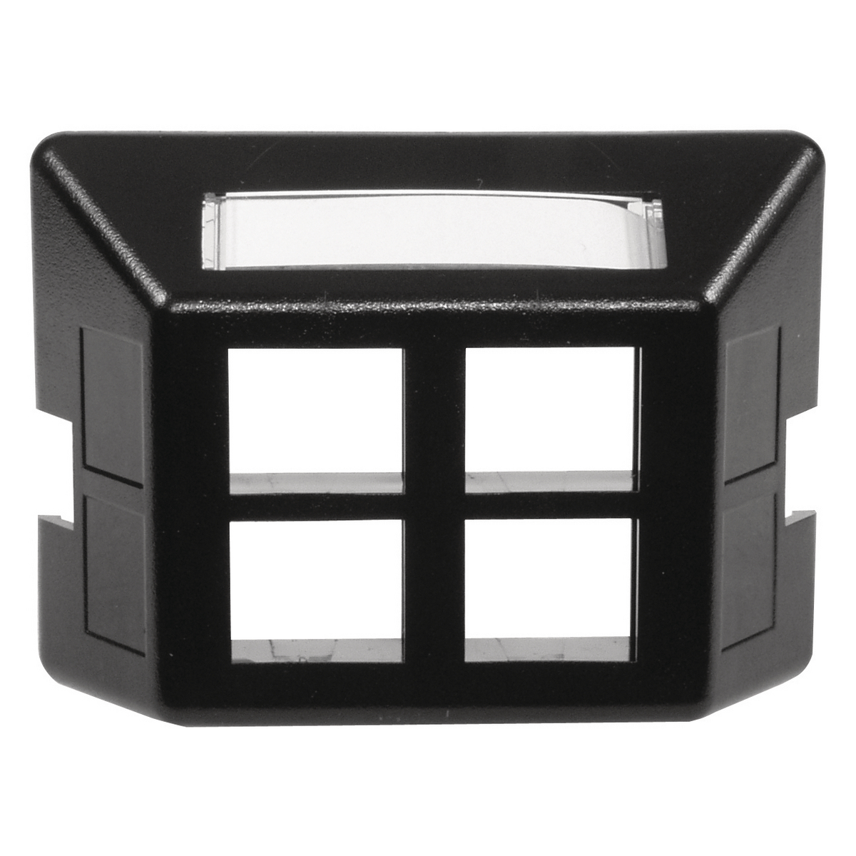 Product image for HUB FP4BK COVER 4PORT FURNITURE STANDARD BLACK WALLPLATE