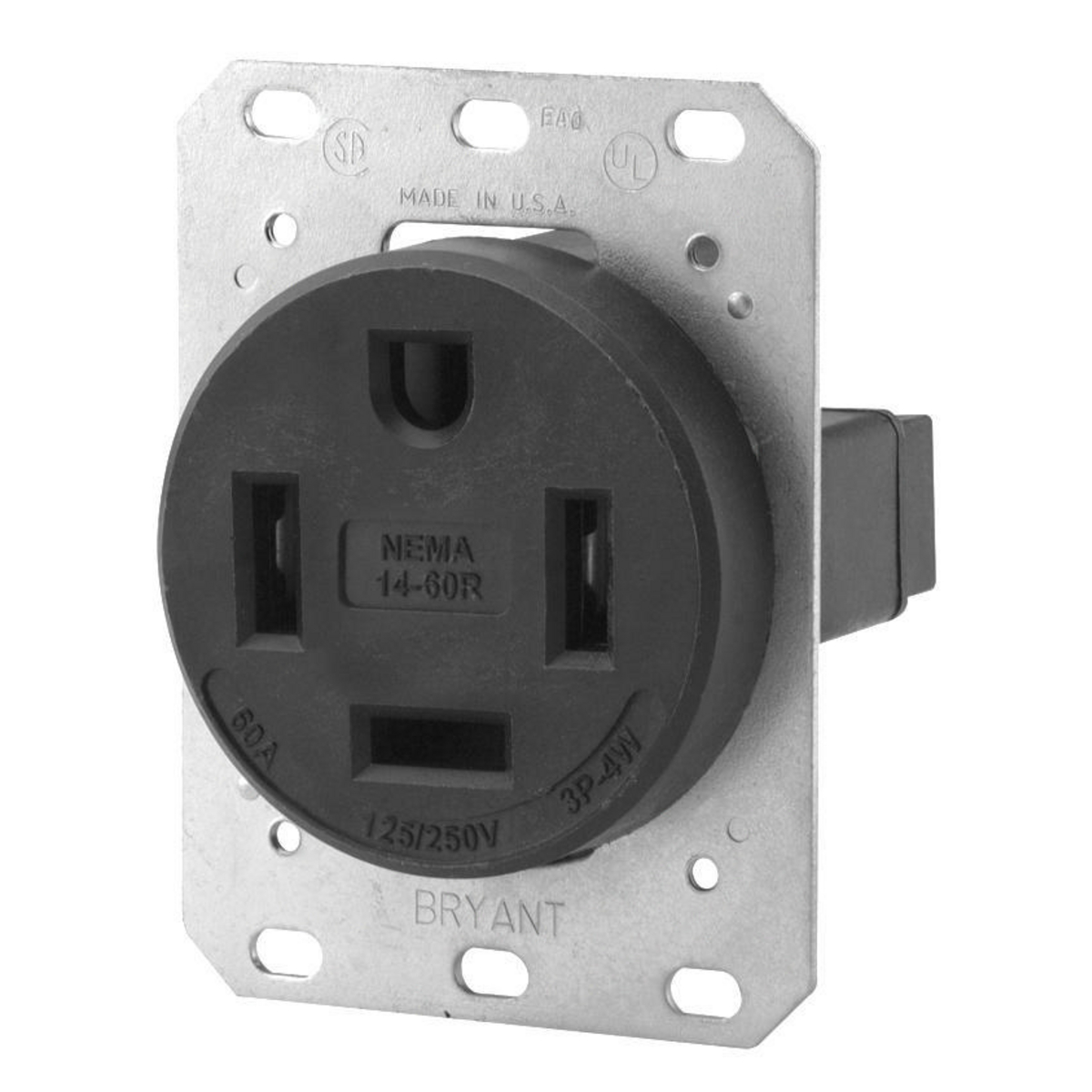 Product image for RCPT, 60A 125/250V, 14-60R