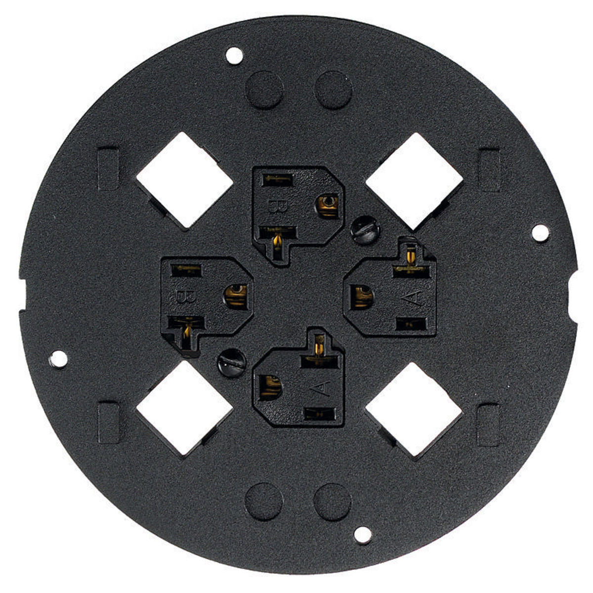 Product image for Sub-plate 4-openings systimax 20A 125V black