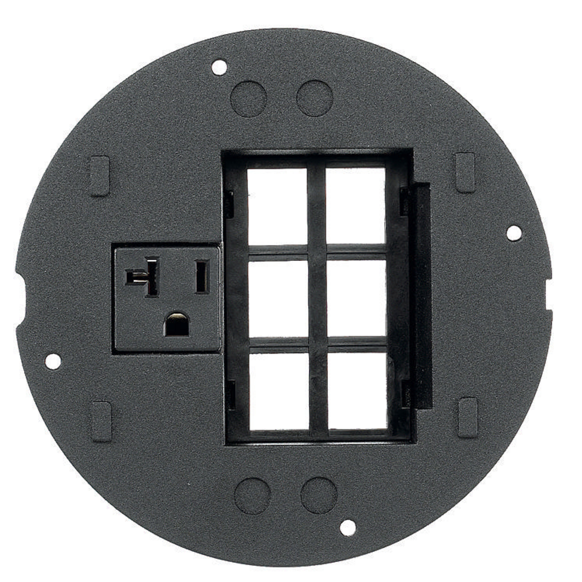 Product image for Sub-Plate Siemon Max/20A 125V receptacle black