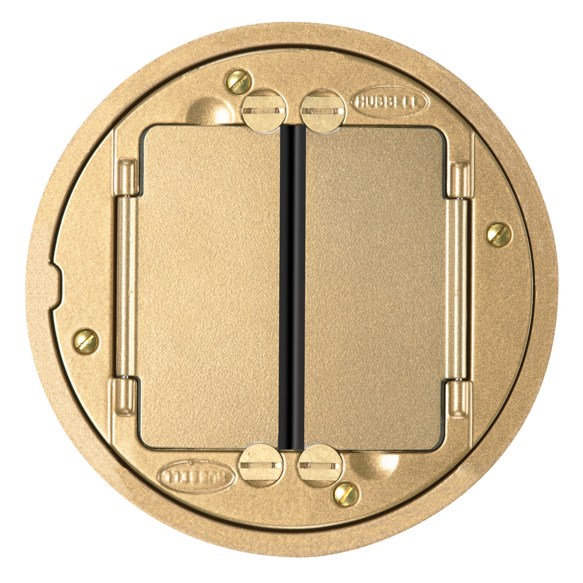 Product image for HUB S1TFCBRS FLOORBOX COVER BRASS FOR TILE FLOORS, SYSTEM ONE